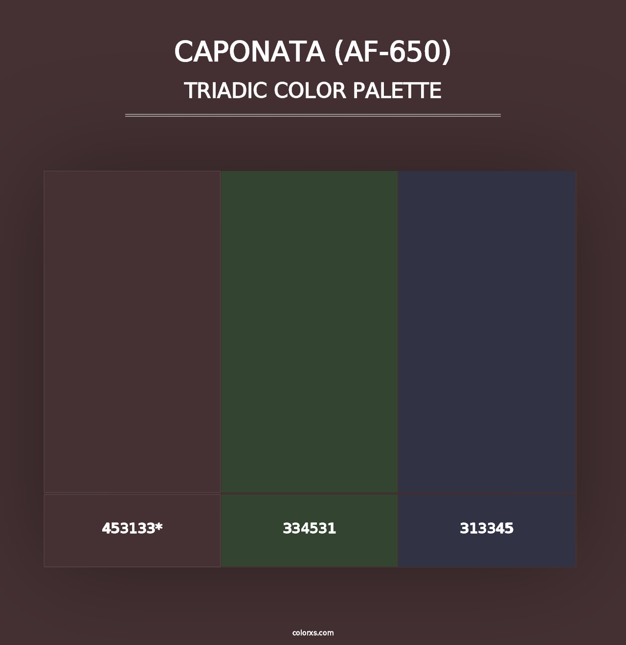 Caponata (AF-650) - Triadic Color Palette