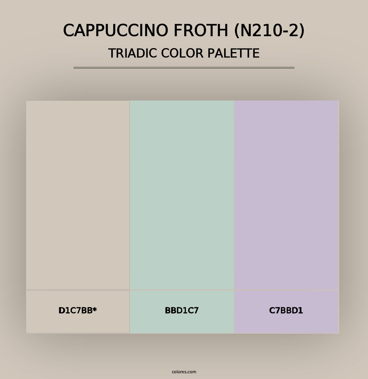 Cappuccino Froth (N210-2) - Triadic Color Palette