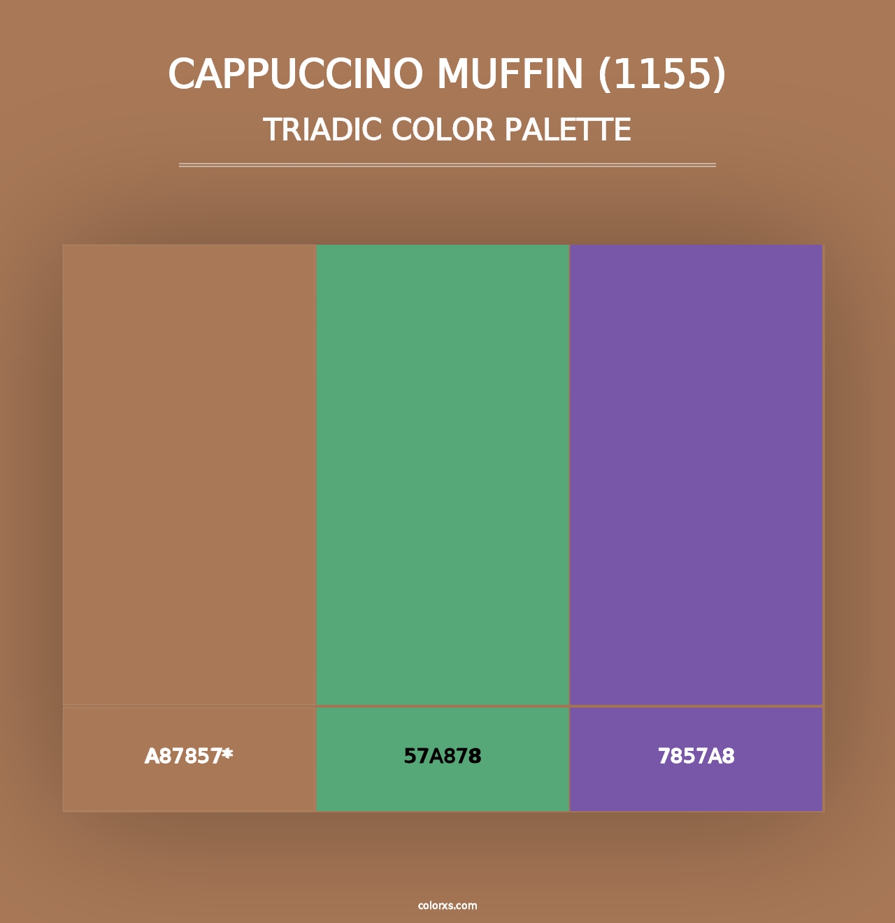 Cappuccino Muffin (1155) - Triadic Color Palette