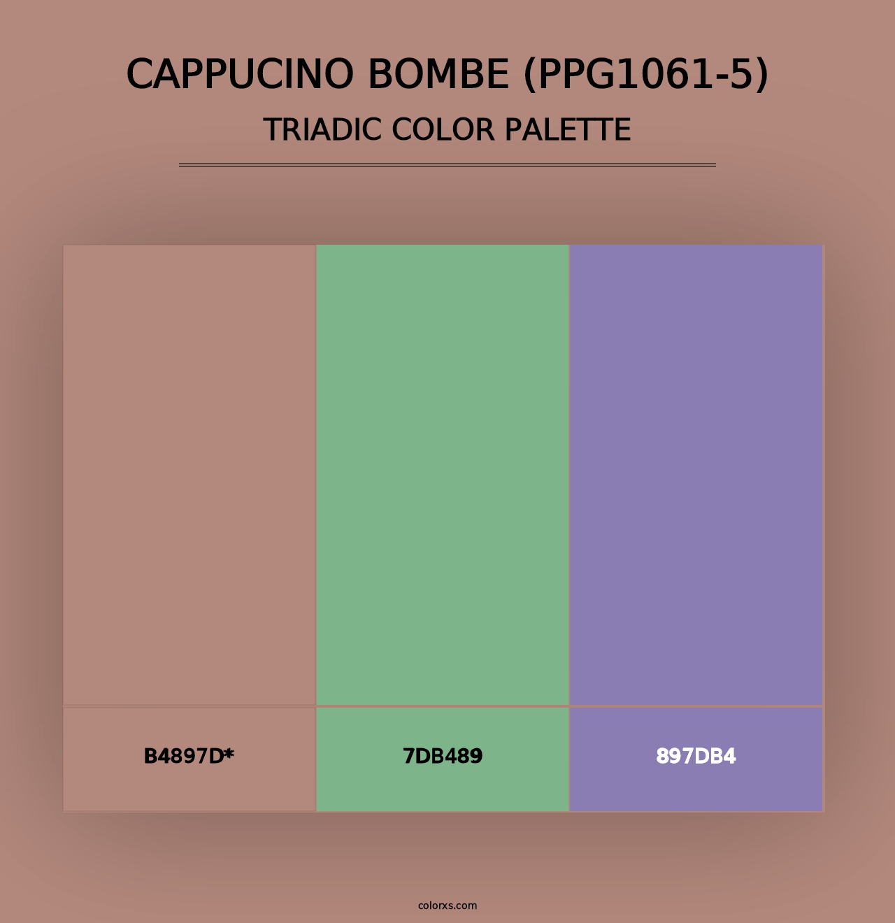 Cappucino Bombe (PPG1061-5) - Triadic Color Palette