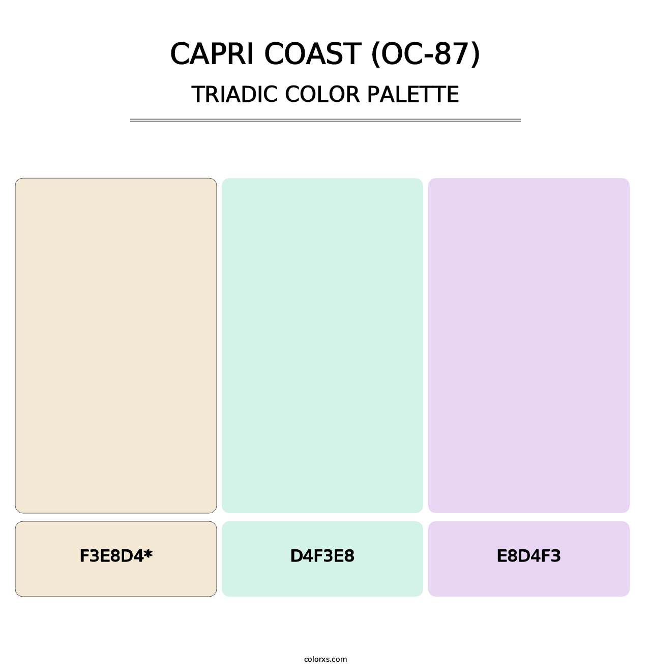 Capri Coast (OC-87) - Triadic Color Palette