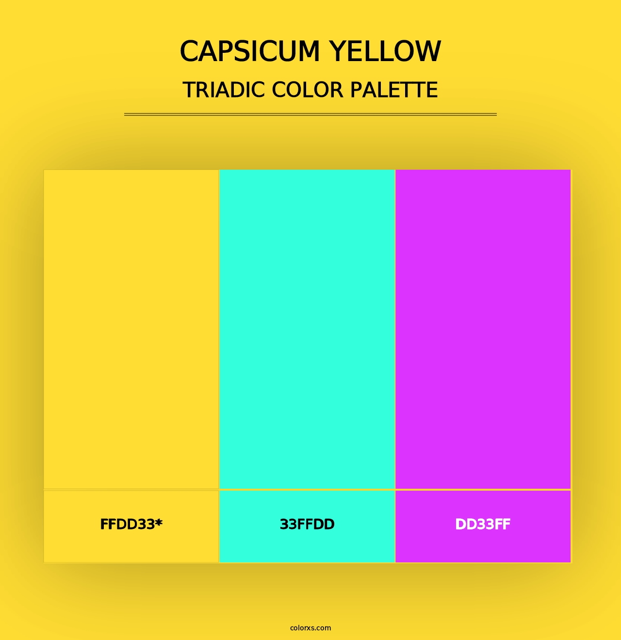 Capsicum Yellow - Triadic Color Palette