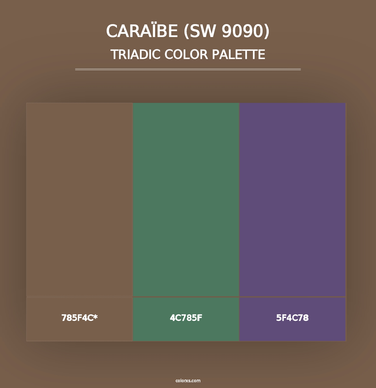 Caraïbe (SW 9090) - Triadic Color Palette