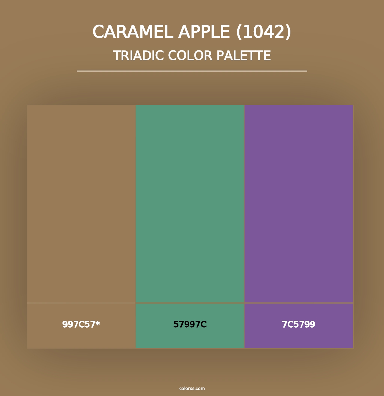 Caramel Apple (1042) - Triadic Color Palette