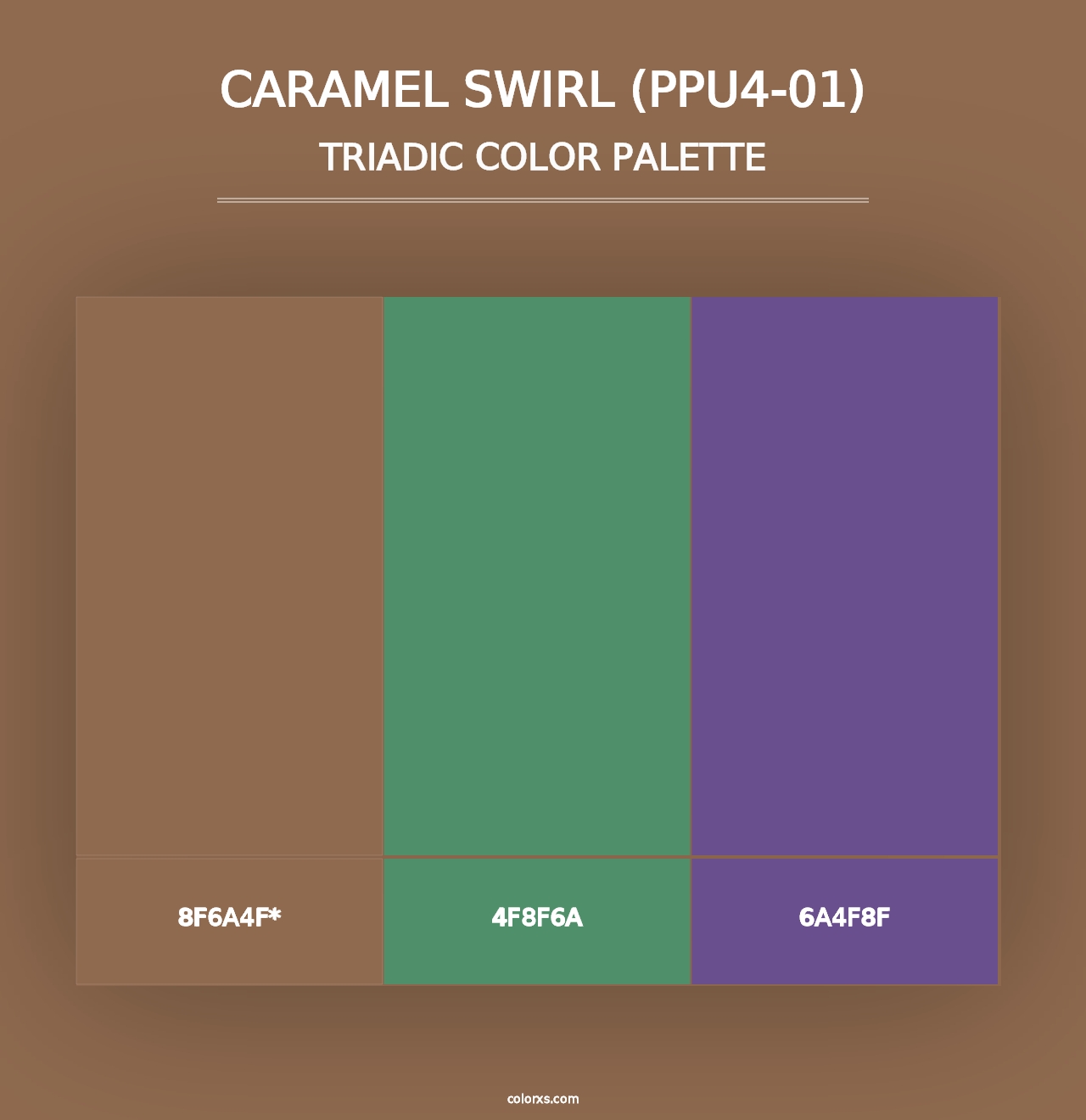 Caramel Swirl (PPU4-01) - Triadic Color Palette