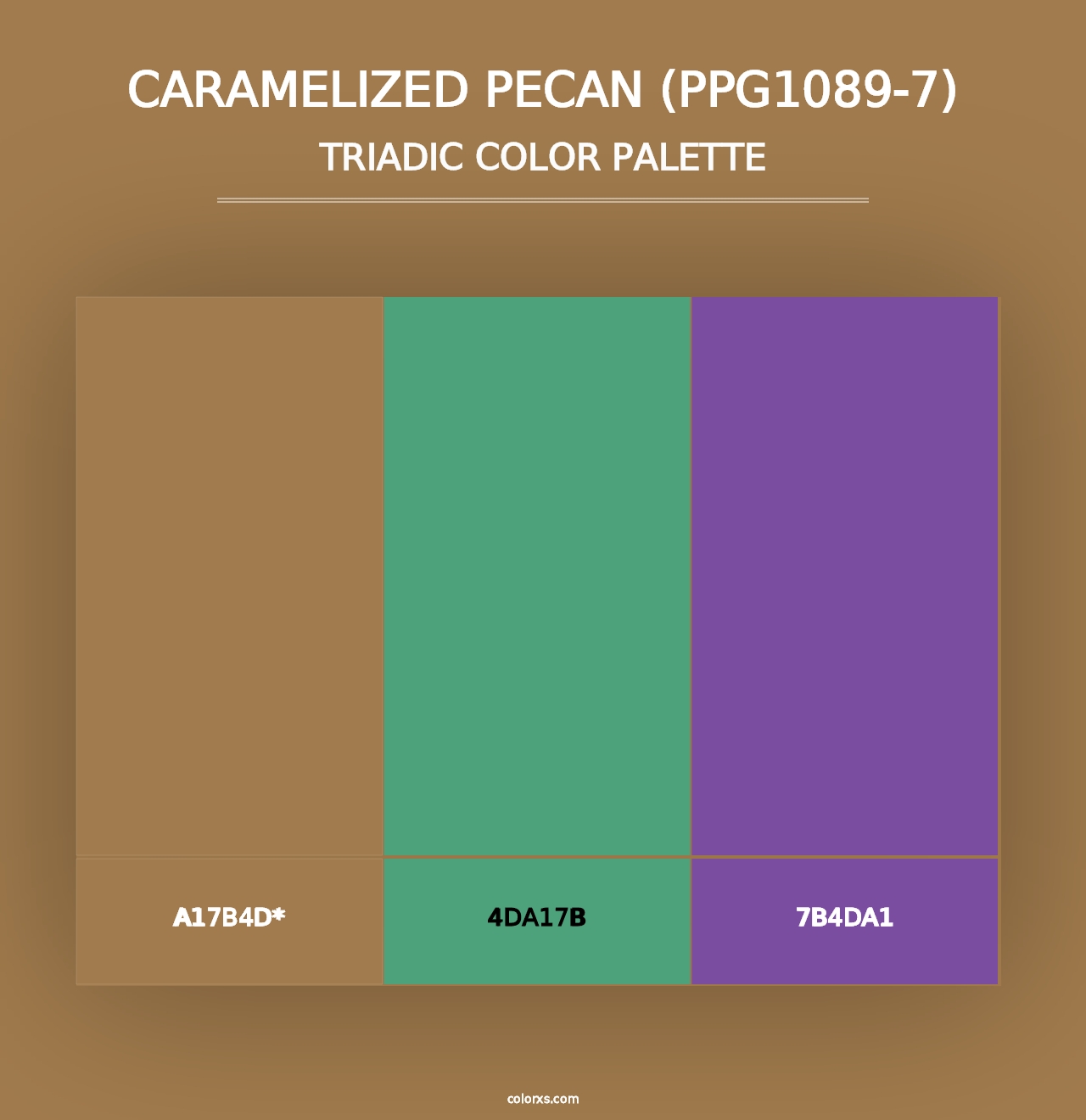 Caramelized Pecan (PPG1089-7) - Triadic Color Palette