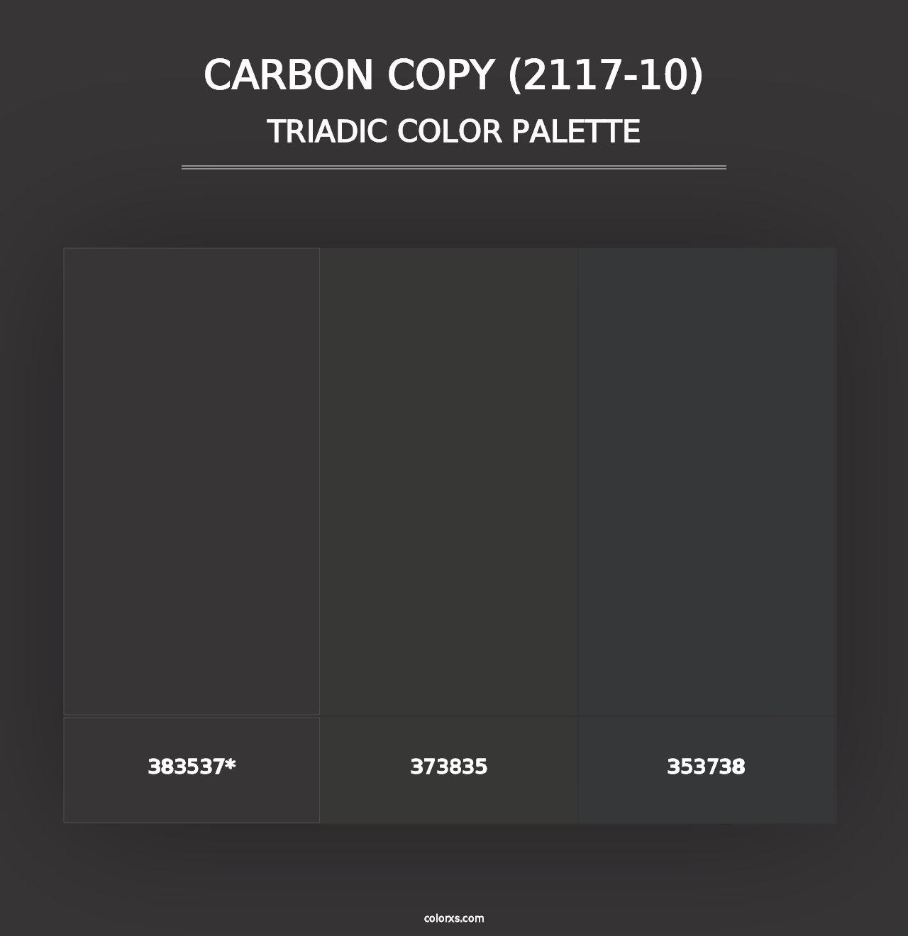 Carbon Copy (2117-10) - Triadic Color Palette