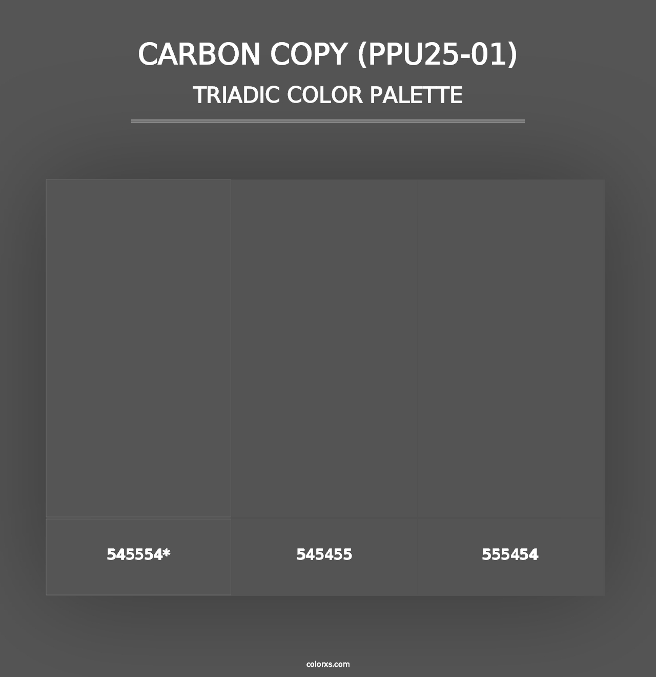 Carbon Copy (PPU25-01) - Triadic Color Palette