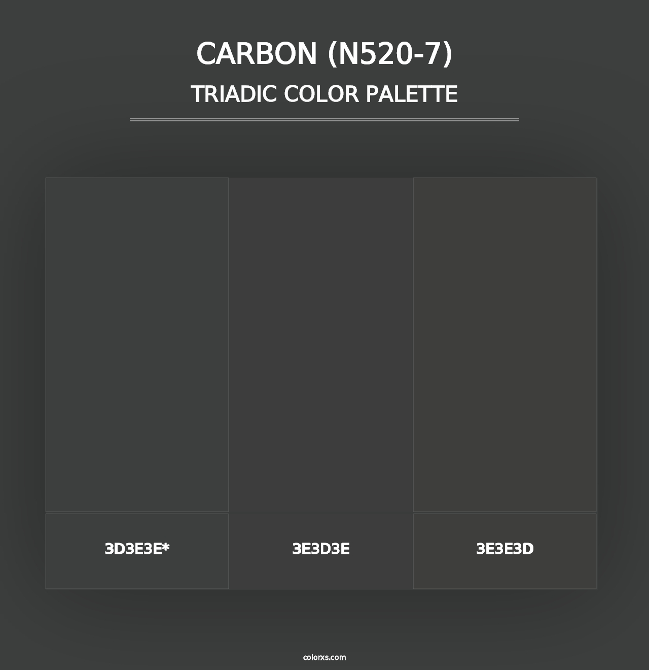 Carbon (N520-7) - Triadic Color Palette