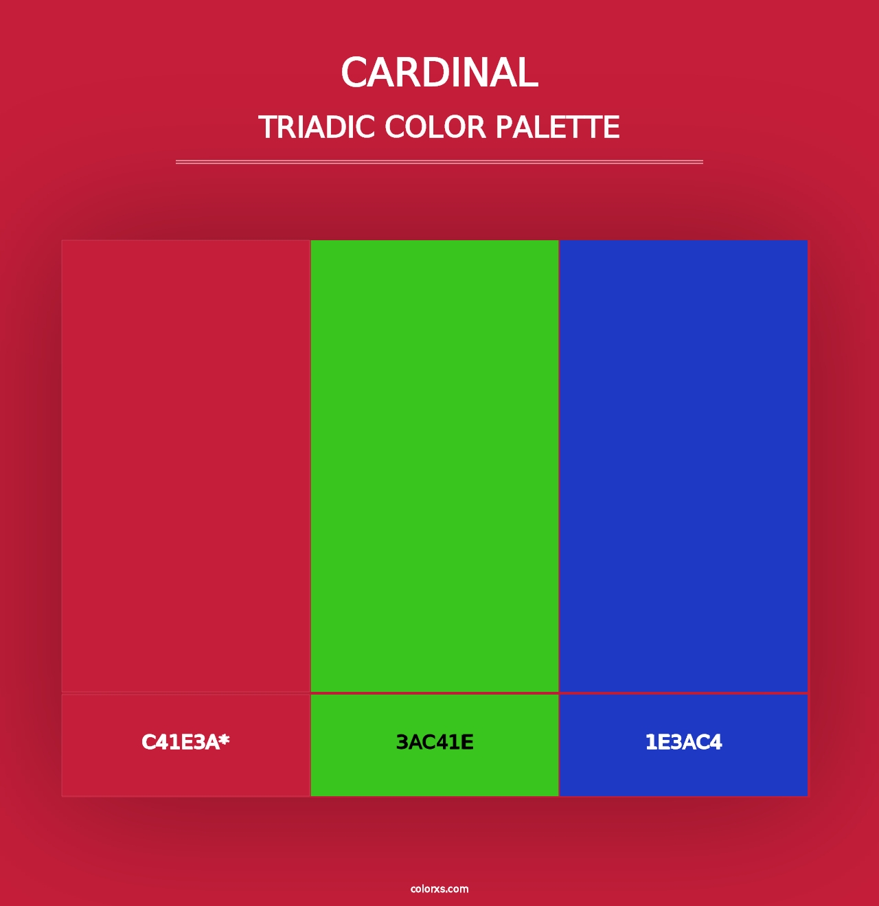 Cardinal - Triadic Color Palette