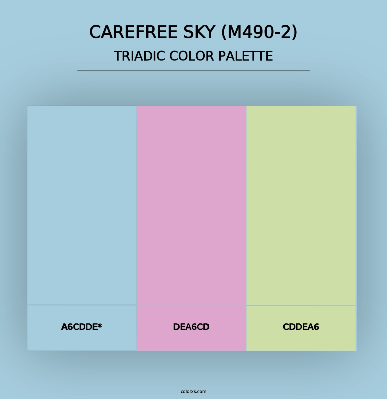 Carefree Sky (M490-2) - Triadic Color Palette