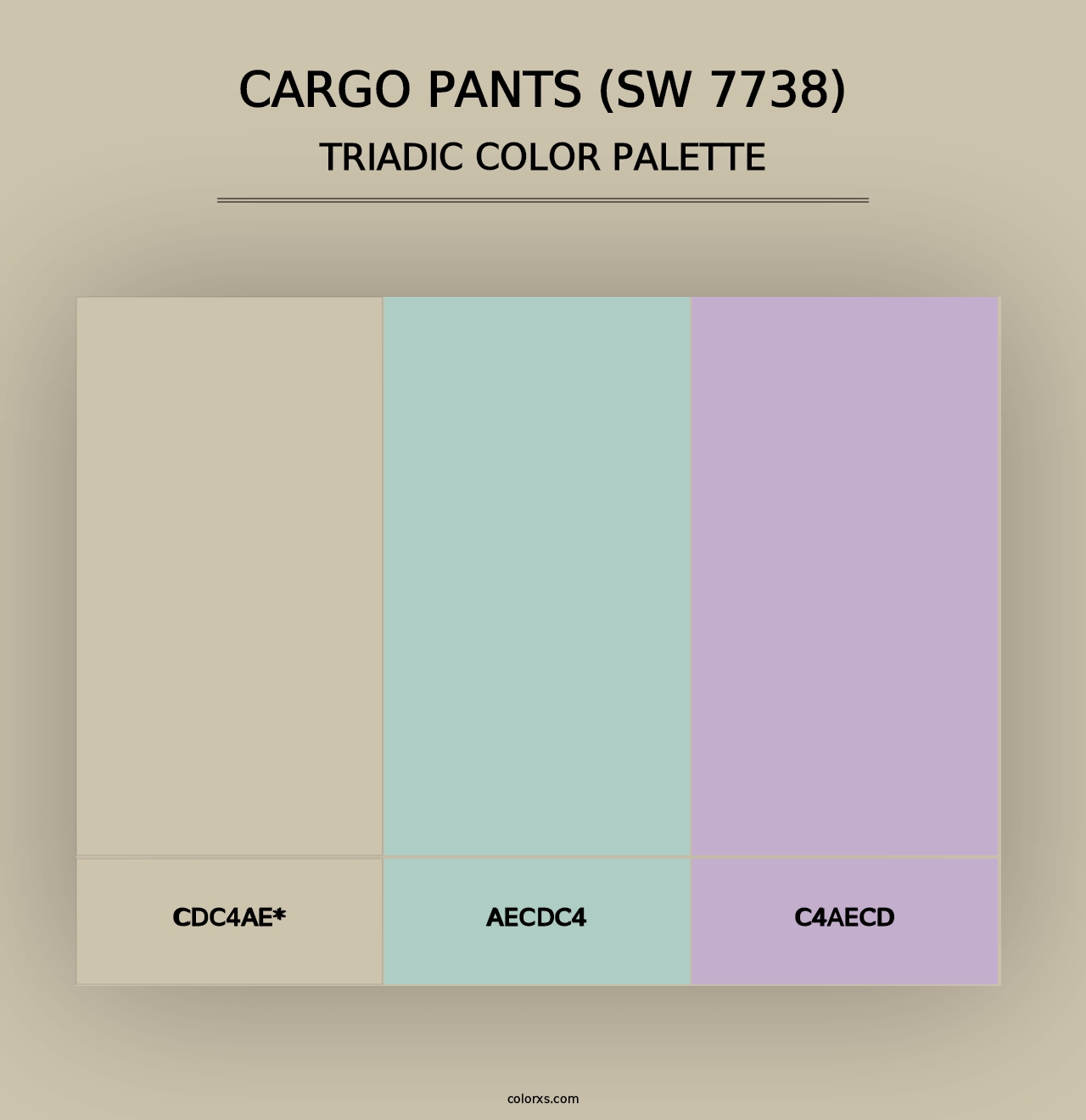 Cargo Pants (SW 7738) - Triadic Color Palette