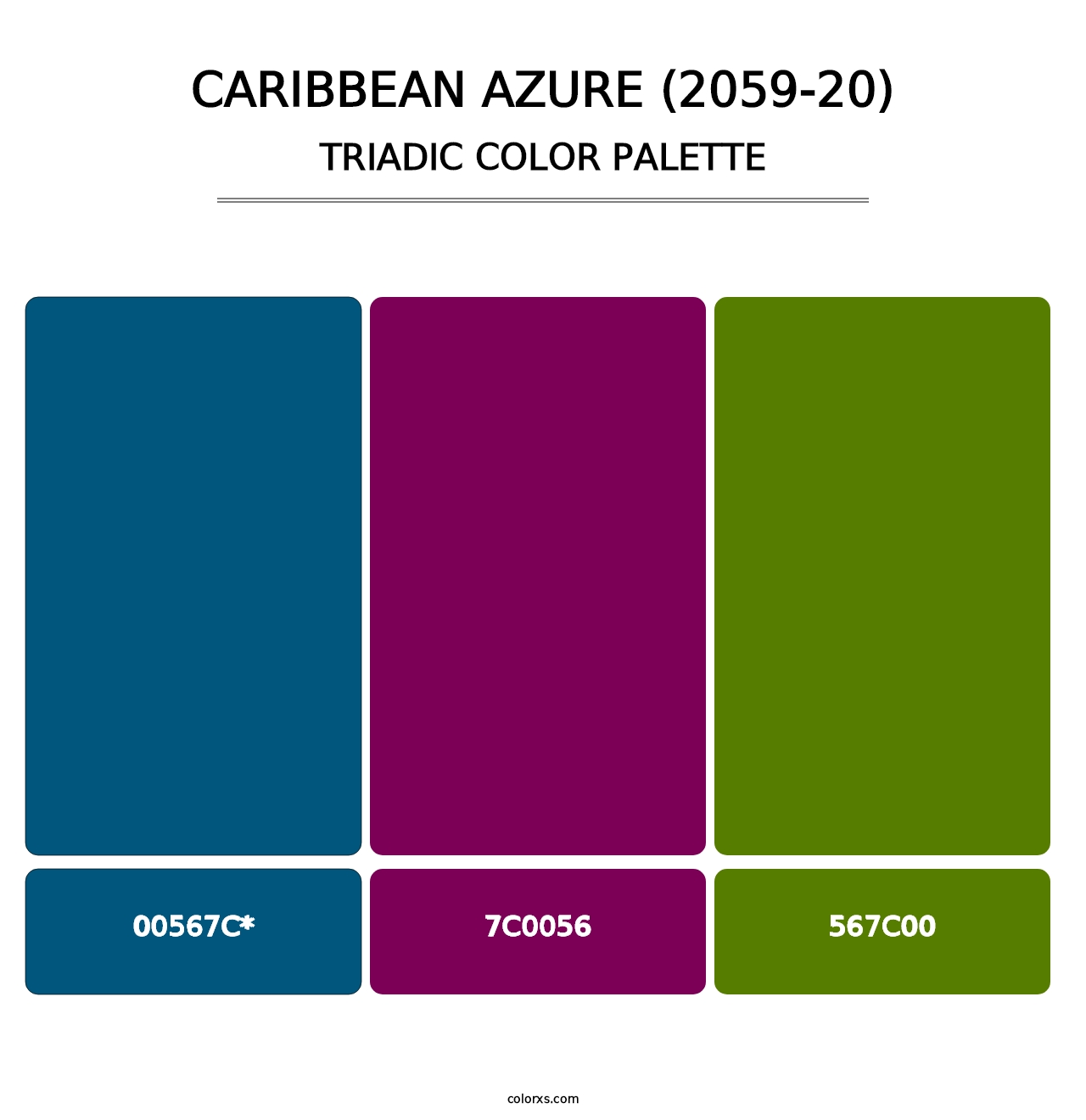 Caribbean Azure (2059-20) - Triadic Color Palette