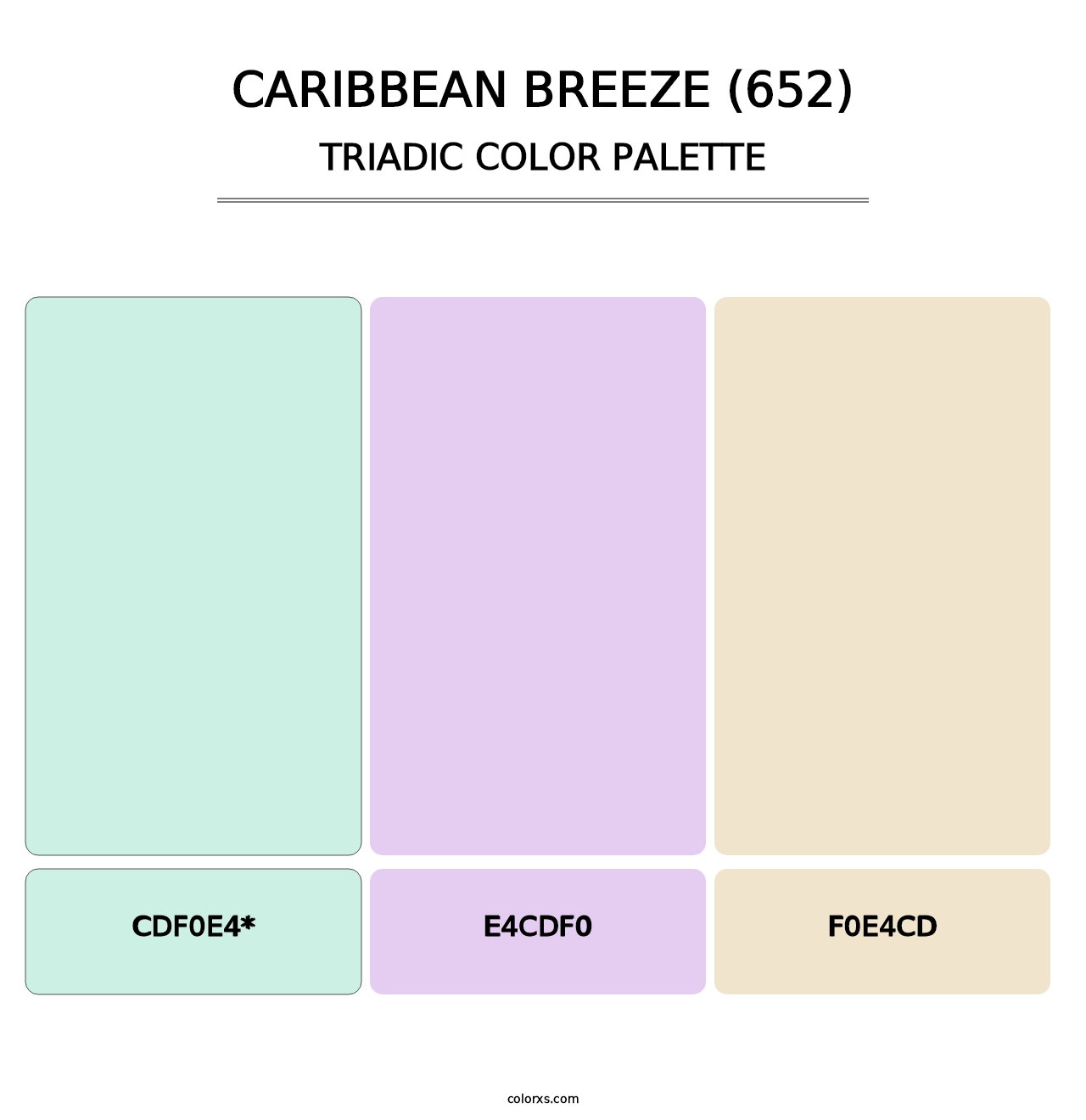 Caribbean Breeze (652) - Triadic Color Palette