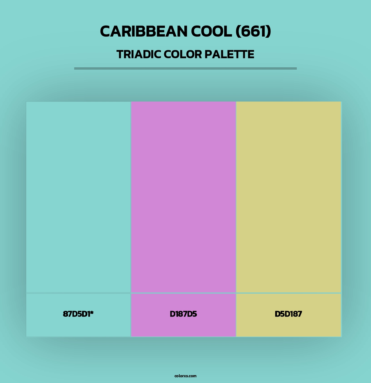 Caribbean Cool (661) - Triadic Color Palette