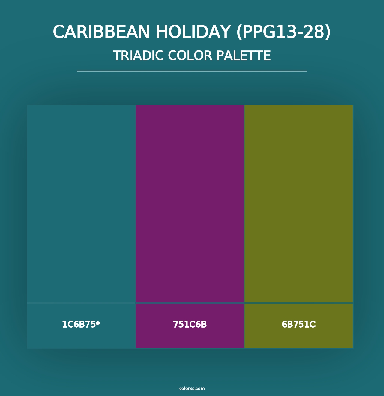 Caribbean Holiday (PPG13-28) - Triadic Color Palette