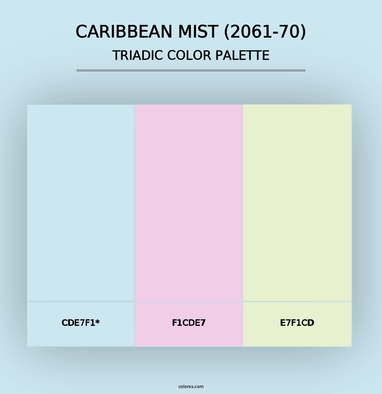 Caribbean Mist (2061-70) - Triadic Color Palette