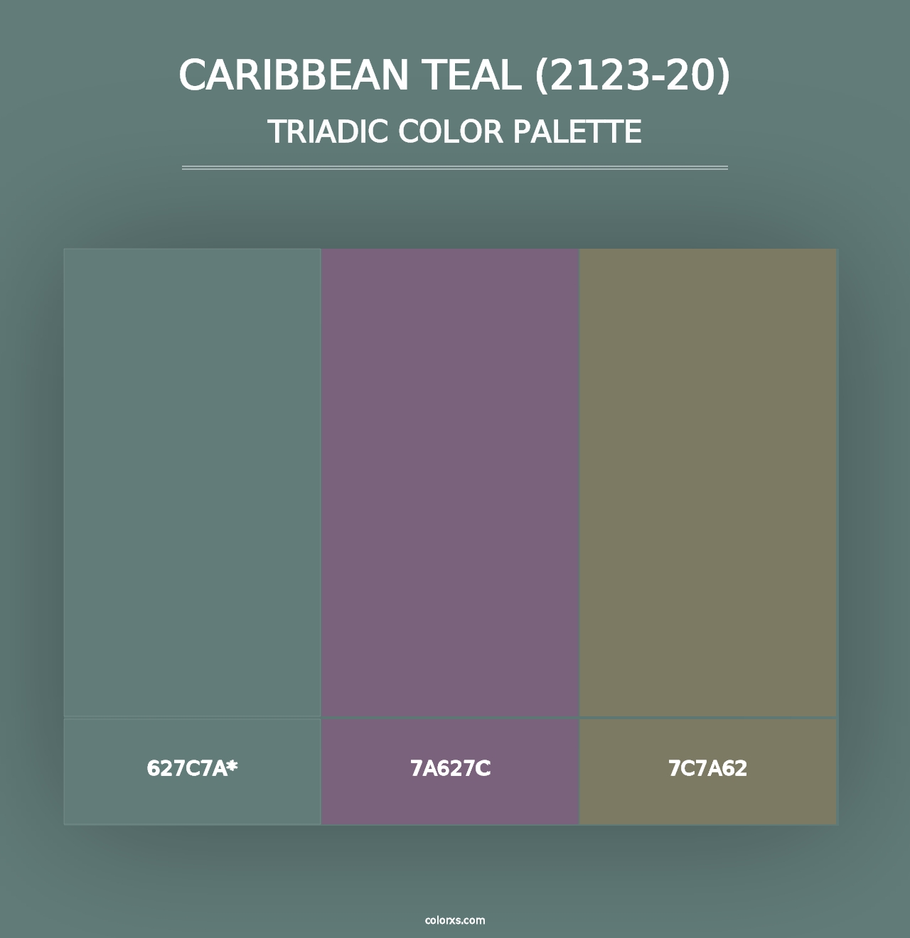 Caribbean Teal (2123-20) - Triadic Color Palette