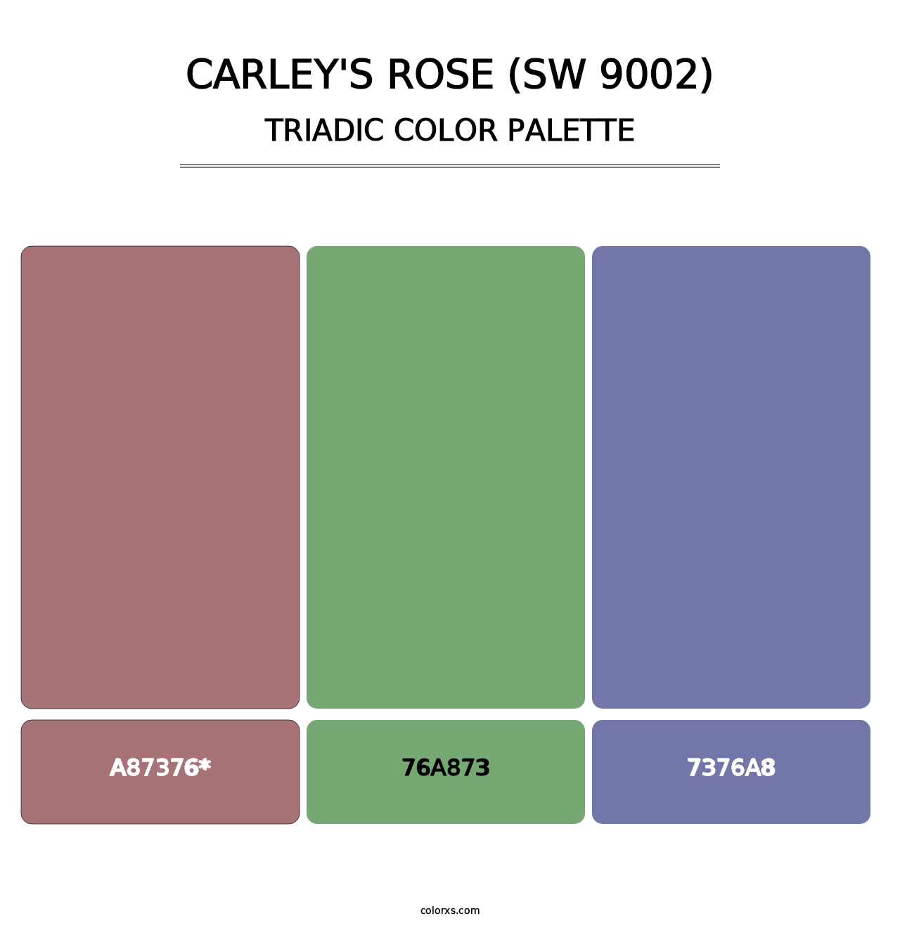 Carley's Rose (SW 9002) - Triadic Color Palette