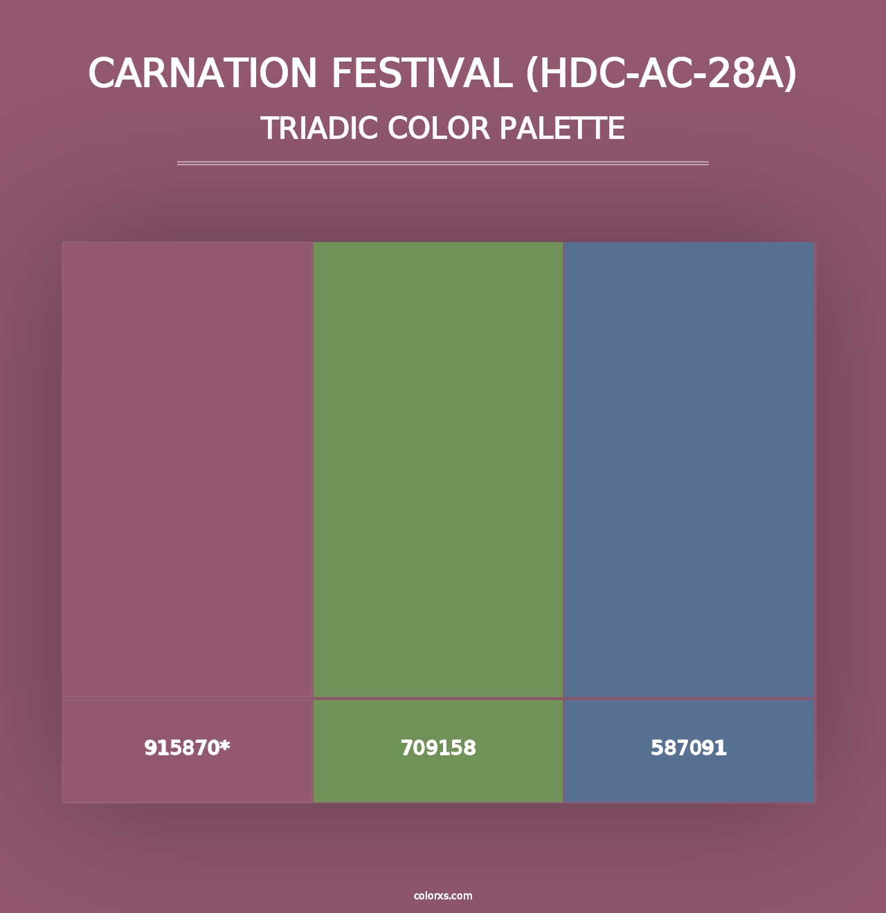 Carnation Festival (HDC-AC-28A) - Triadic Color Palette