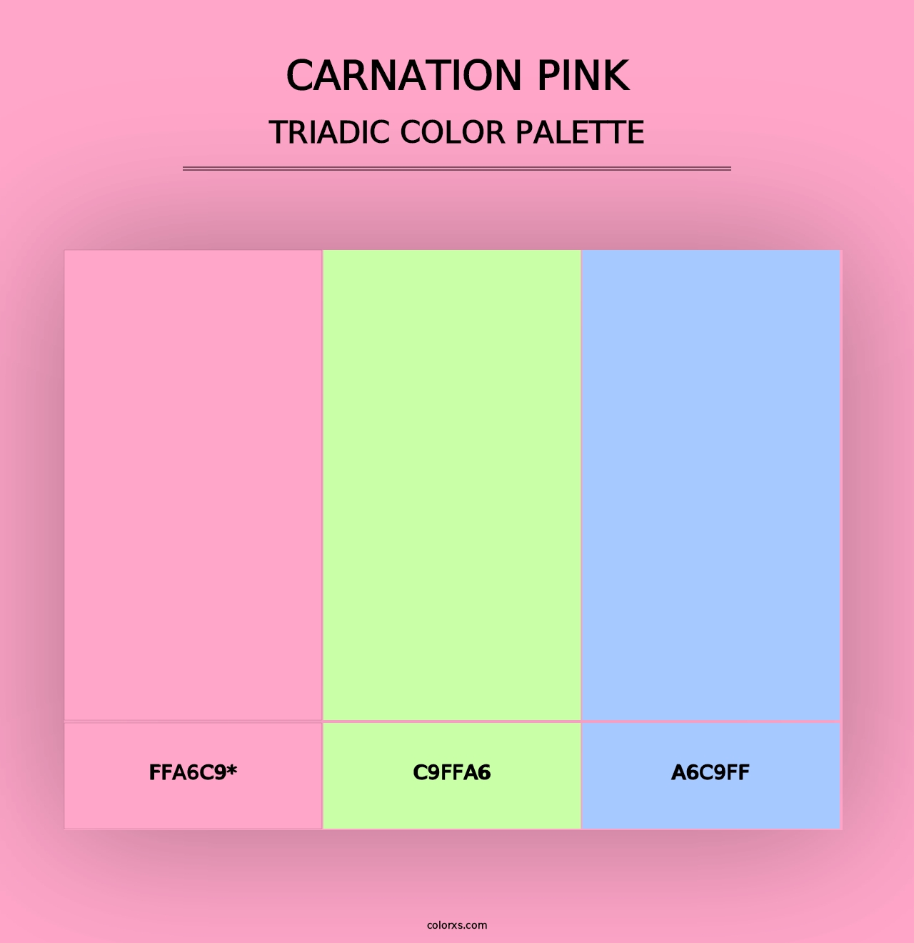 Carnation Pink - Triadic Color Palette