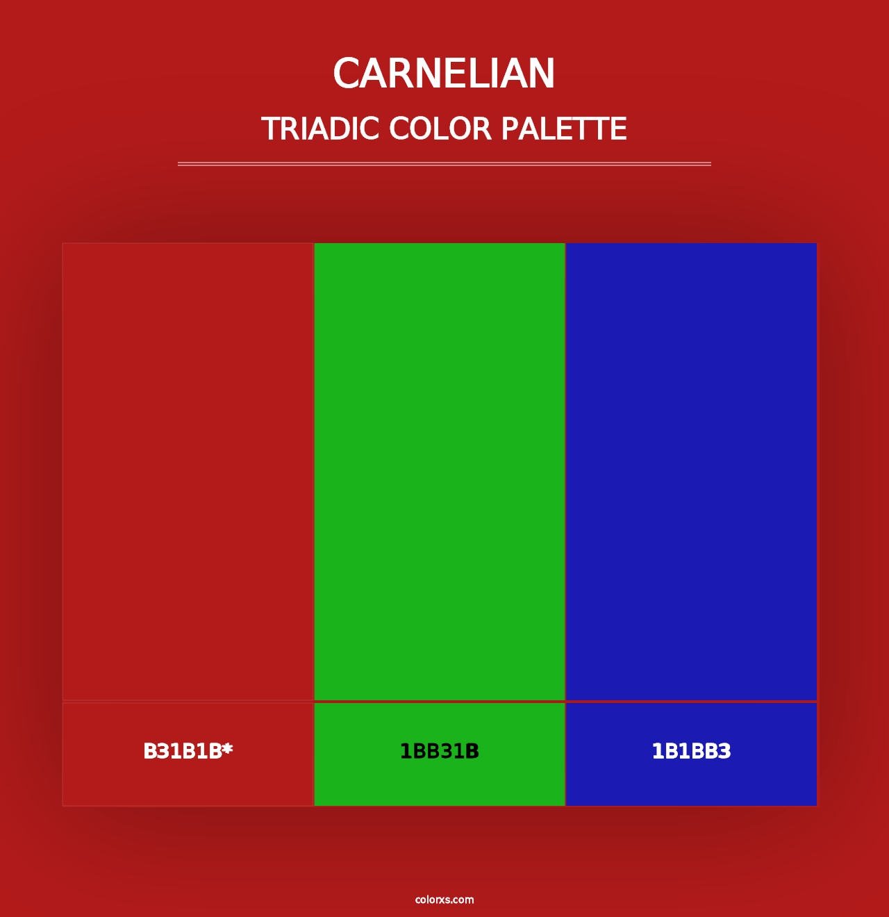 Carnelian - Triadic Color Palette