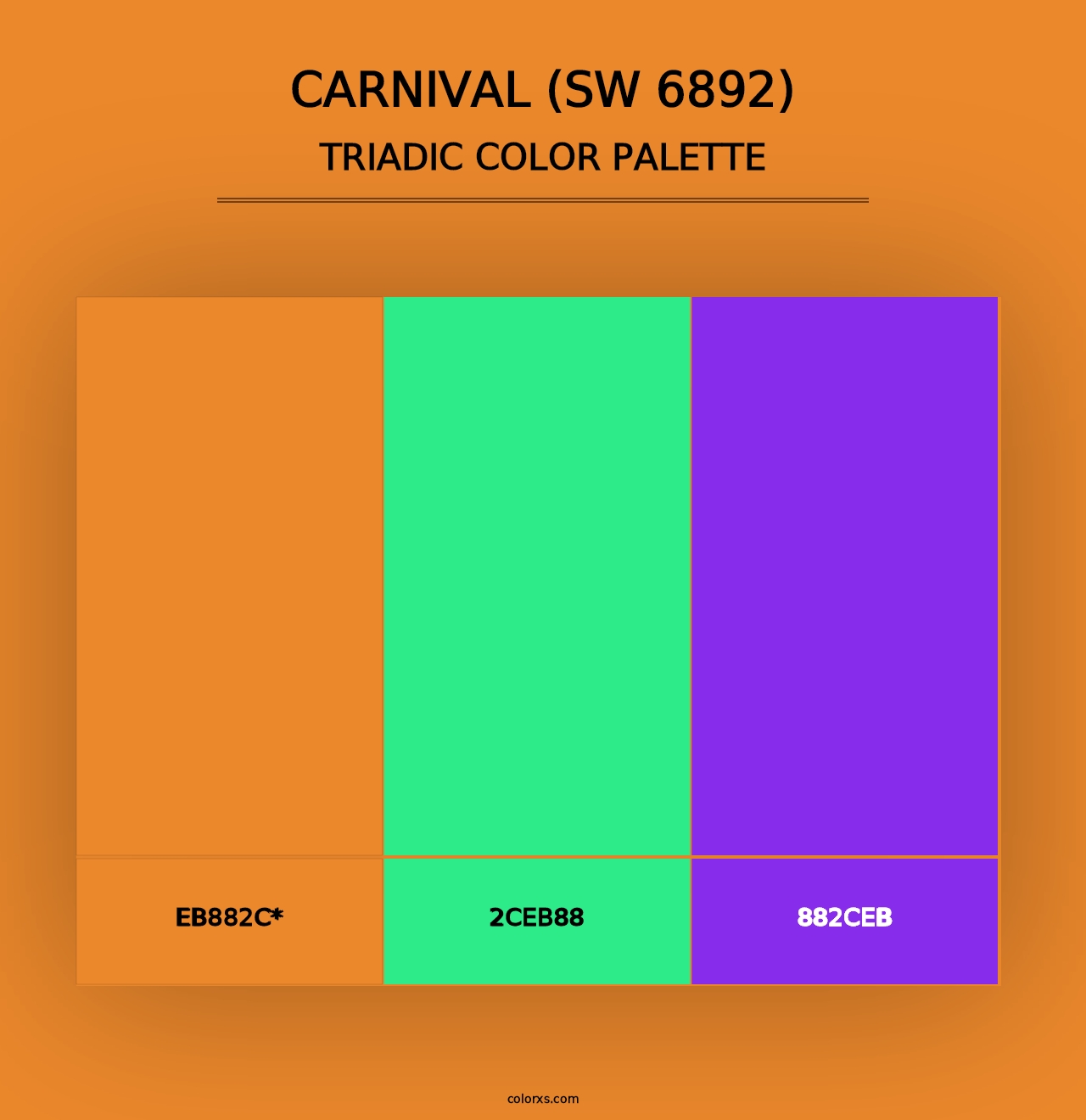 Carnival (SW 6892) - Triadic Color Palette