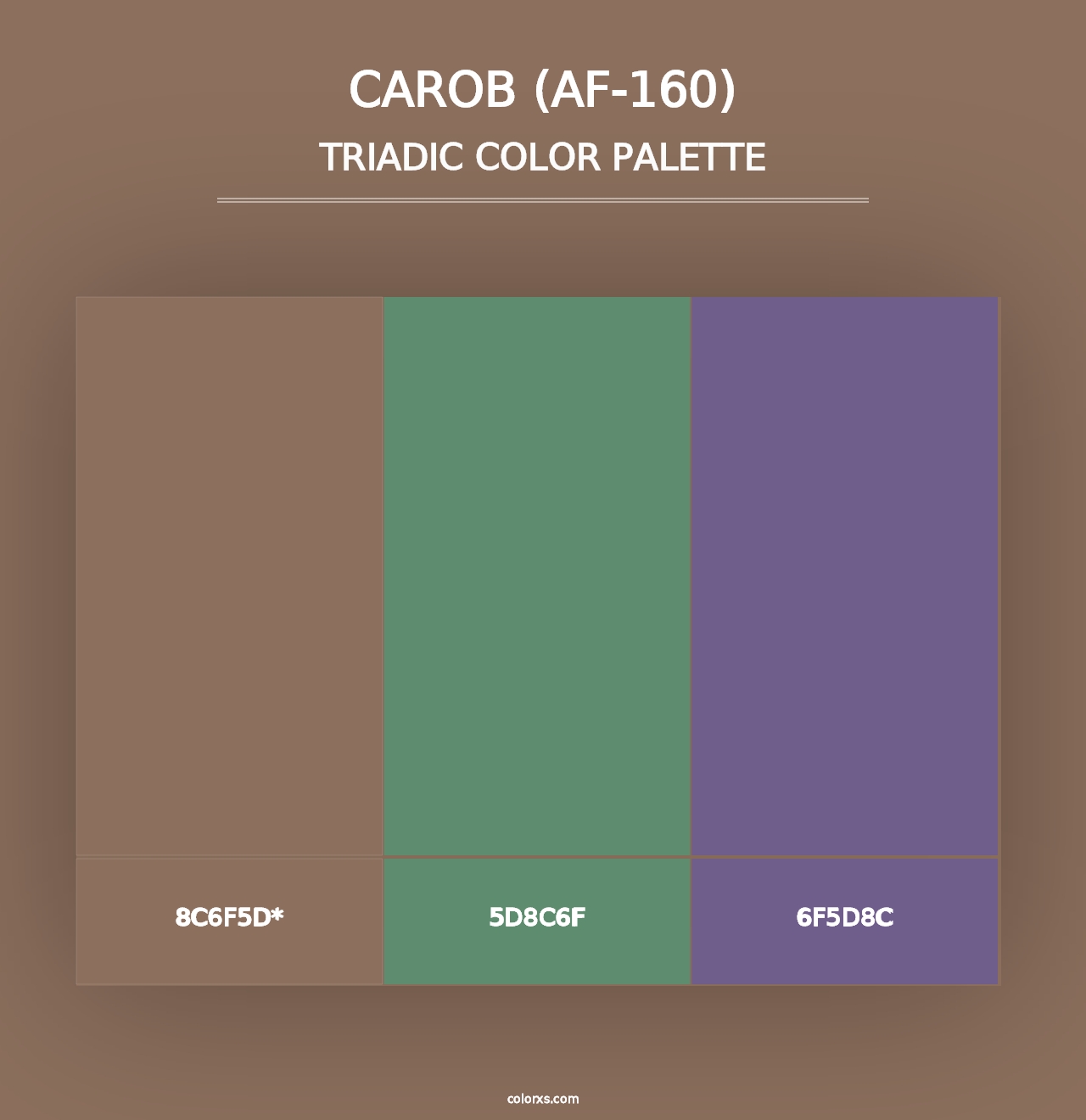 Carob (AF-160) - Triadic Color Palette