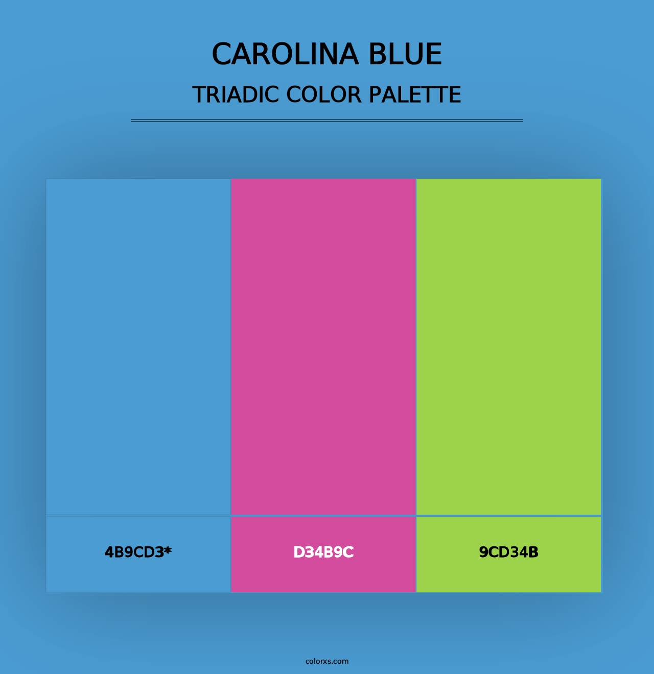 Carolina Blue - Triadic Color Palette