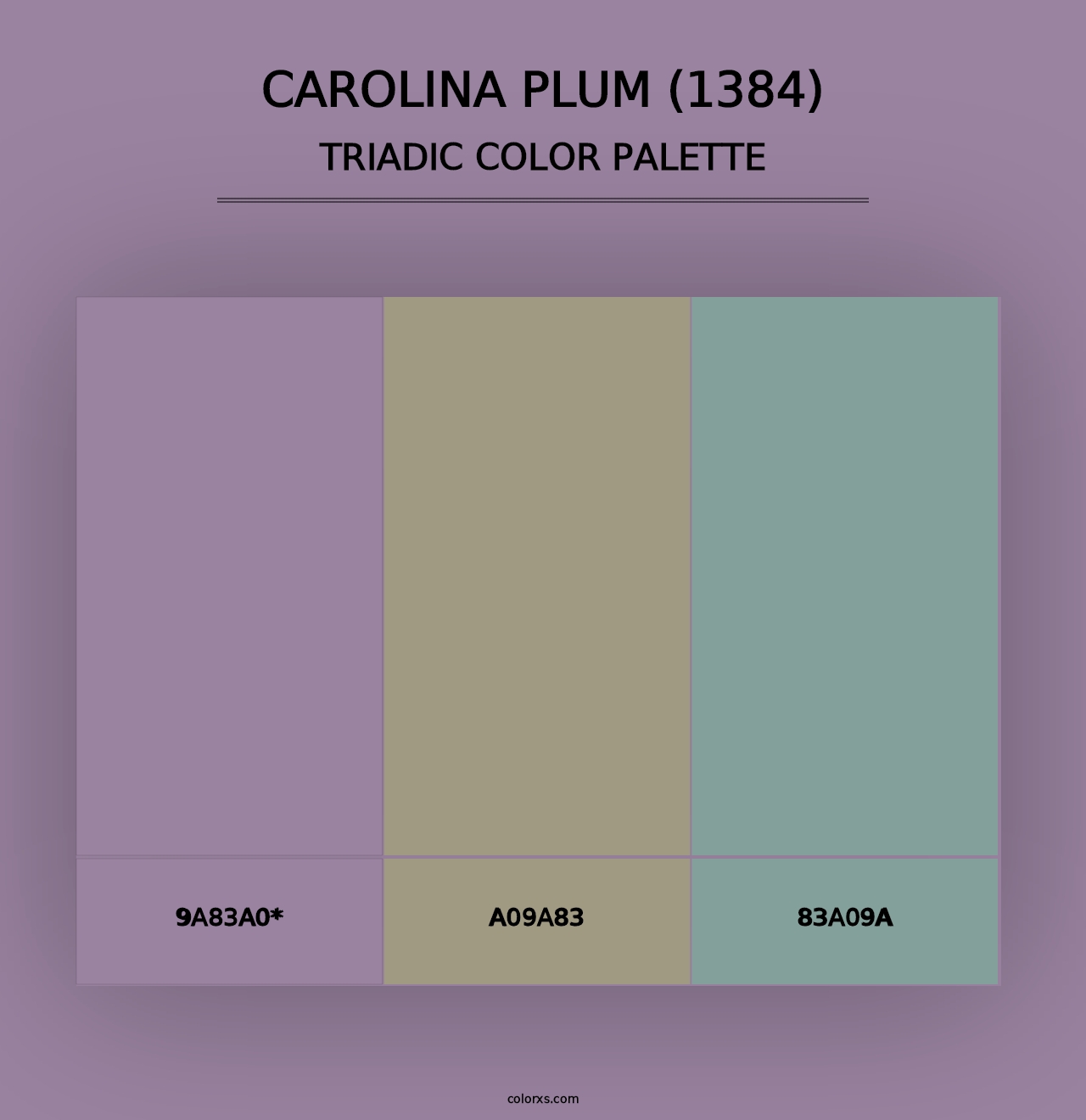 Carolina Plum (1384) - Triadic Color Palette