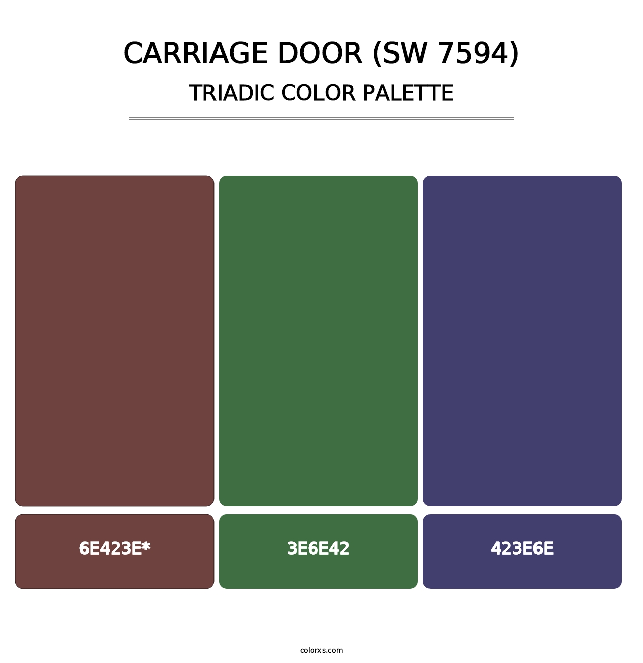 Carriage Door (SW 7594) - Triadic Color Palette