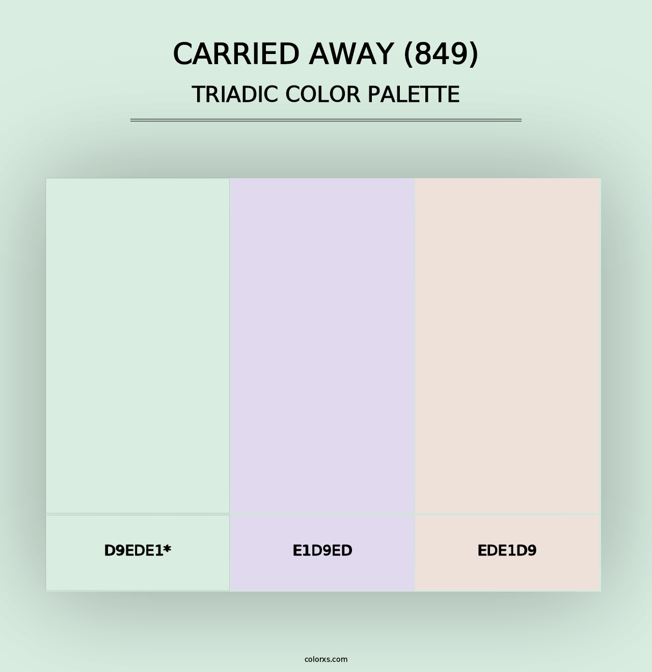 Carried Away (849) - Triadic Color Palette