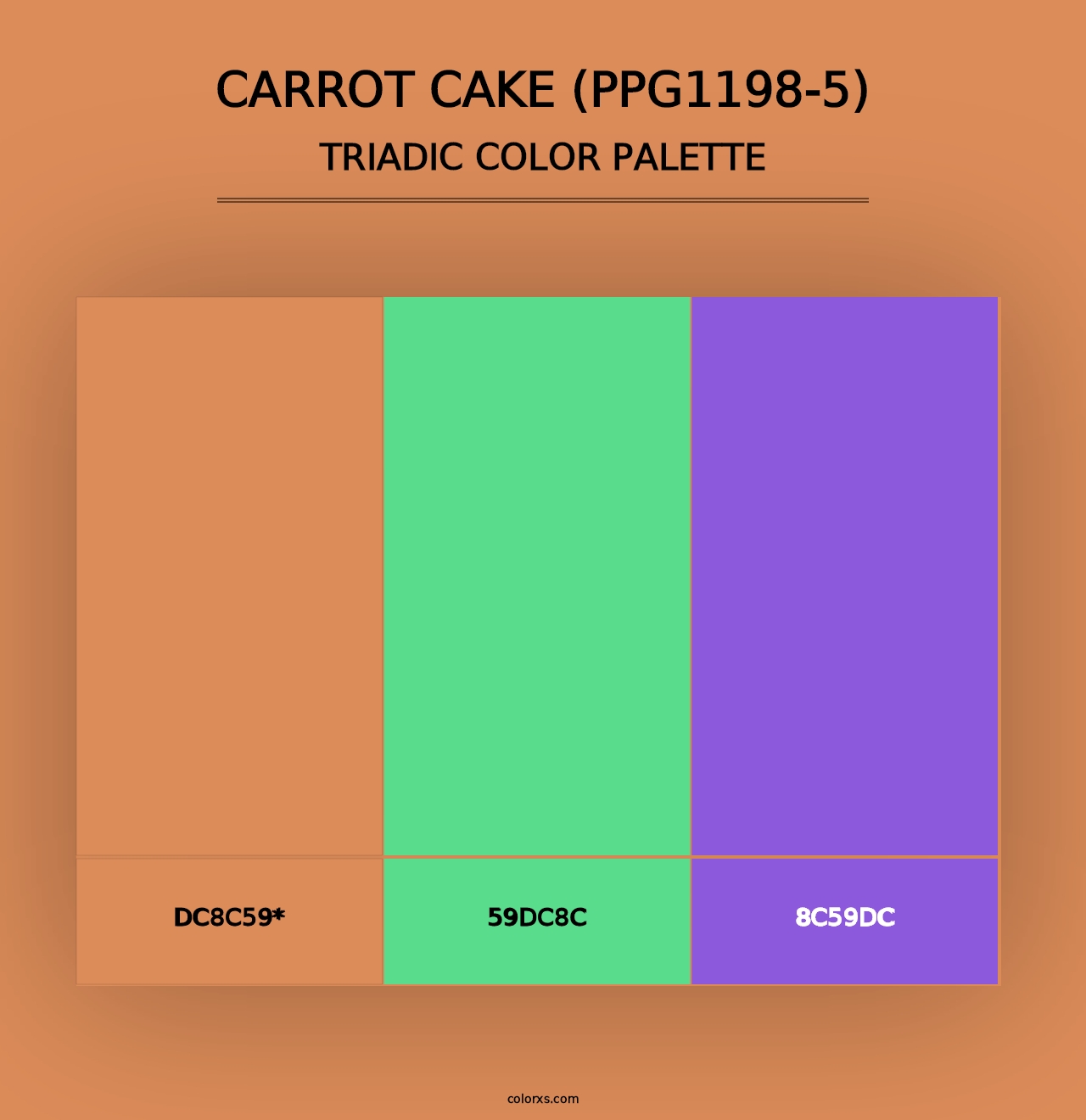 Carrot Cake (PPG1198-5) - Triadic Color Palette