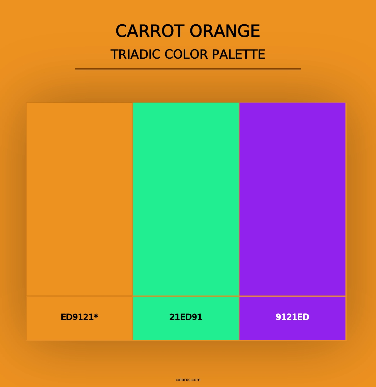 Carrot Orange - Triadic Color Palette