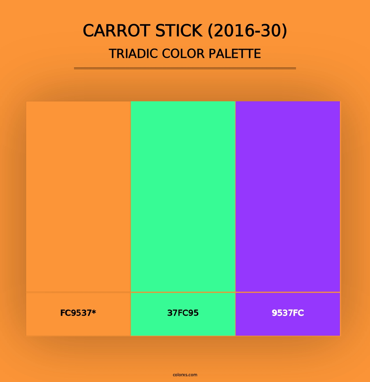 Carrot Stick (2016-30) - Triadic Color Palette