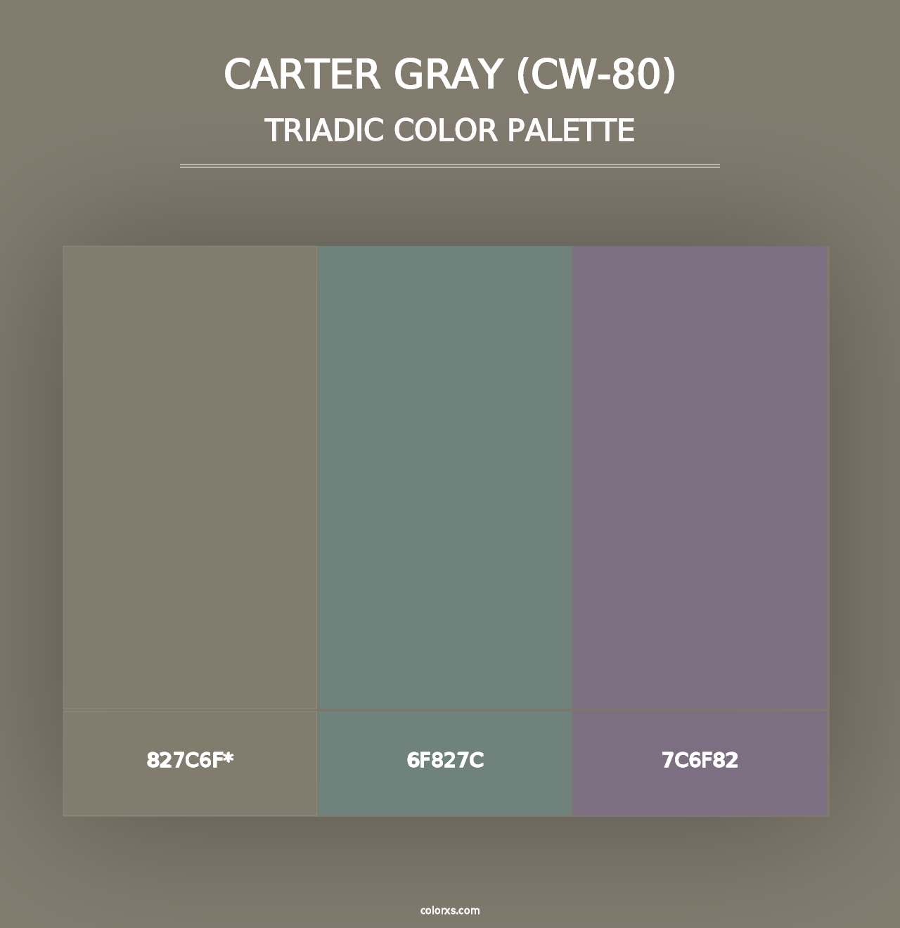 Carter Gray (CW-80) - Triadic Color Palette