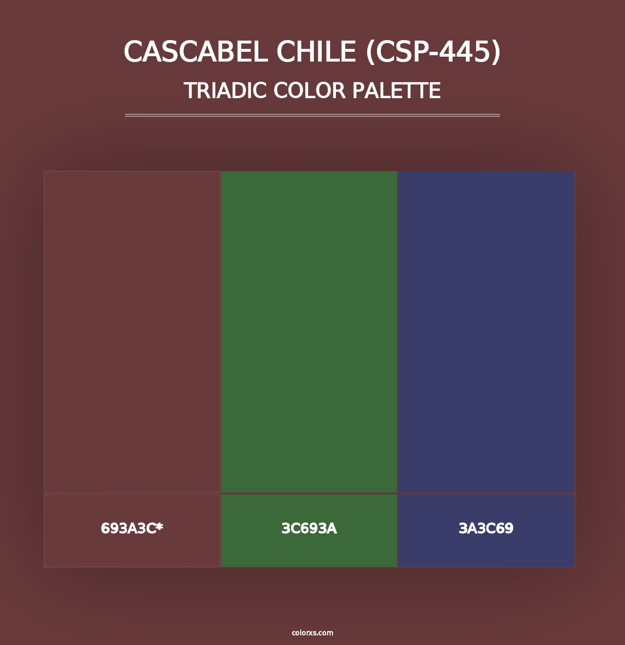 Cascabel Chile (CSP-445) - Triadic Color Palette