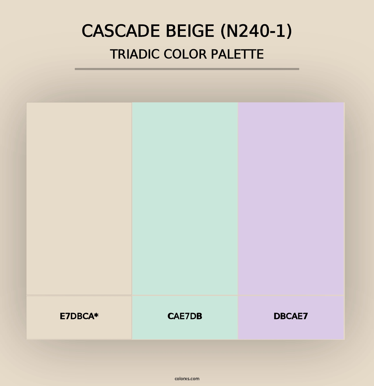 Cascade Beige (N240-1) - Triadic Color Palette