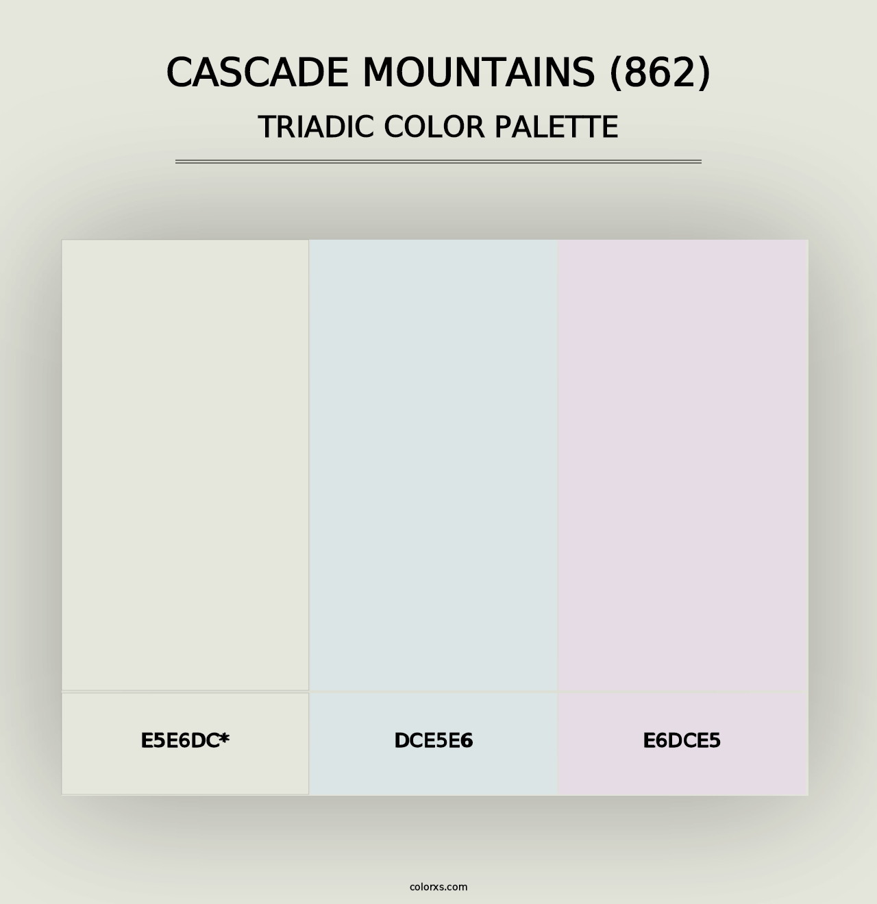 Cascade Mountains (862) - Triadic Color Palette