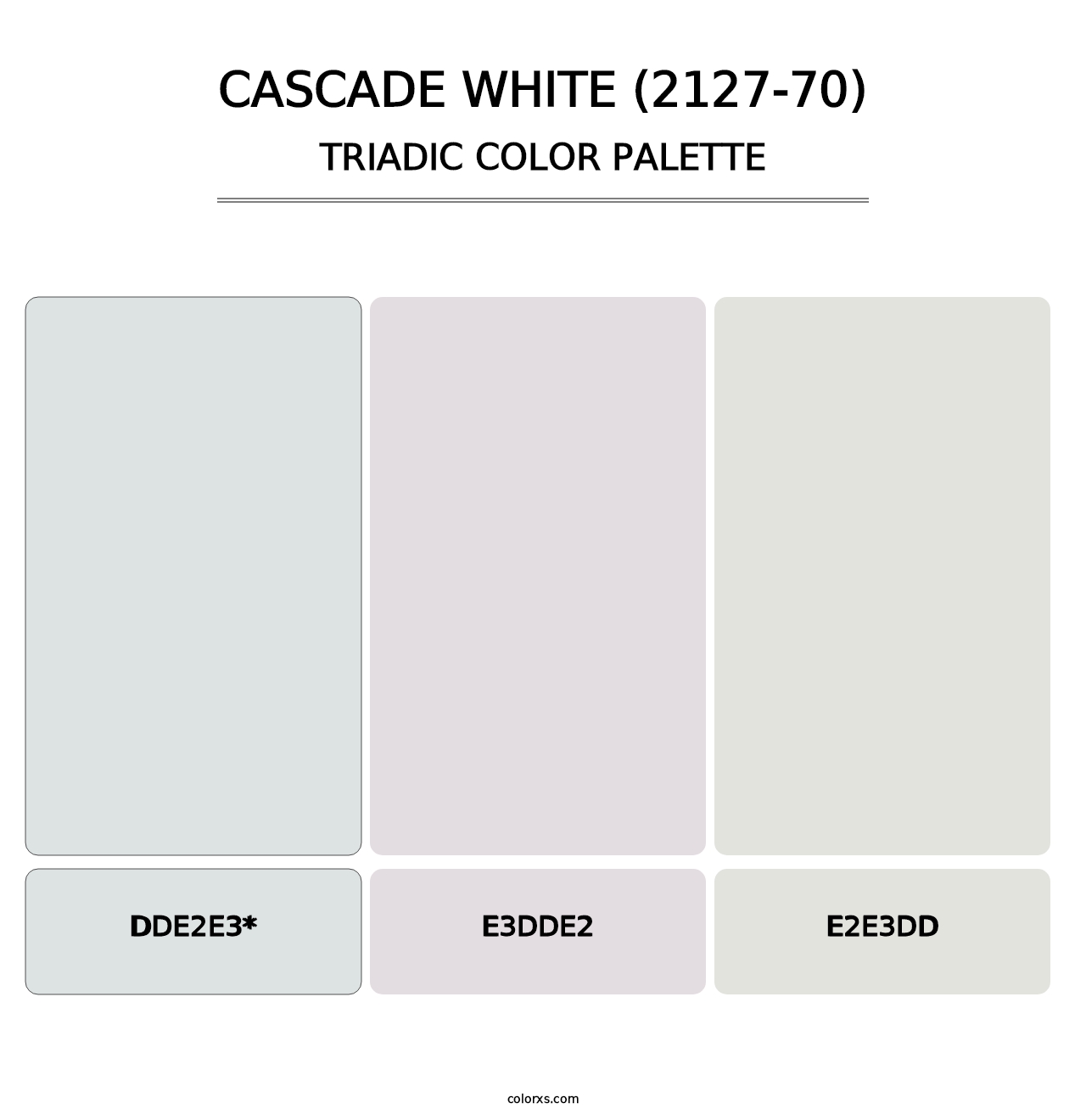 Cascade White (2127-70) - Triadic Color Palette