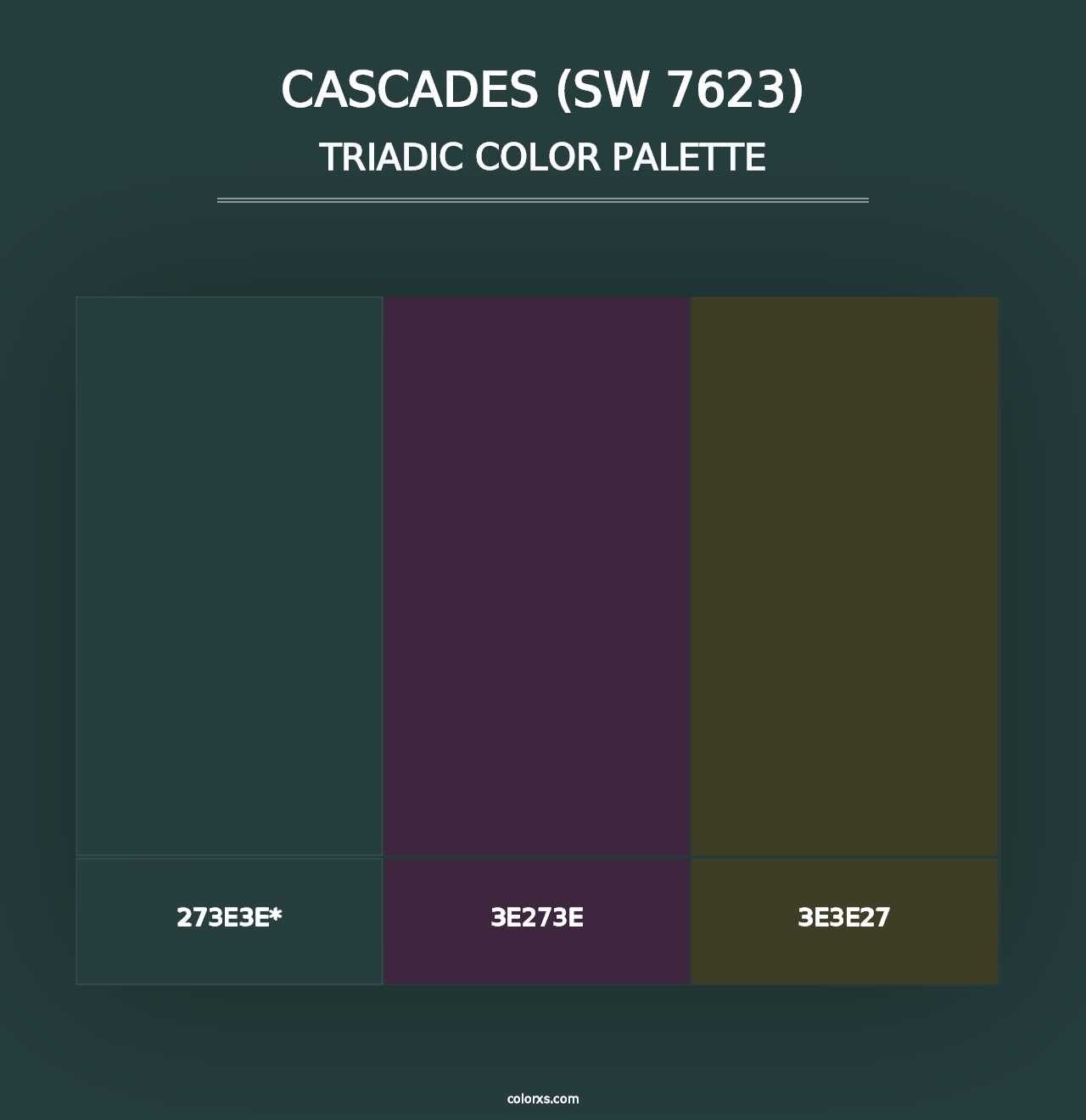 Cascades (SW 7623) - Triadic Color Palette