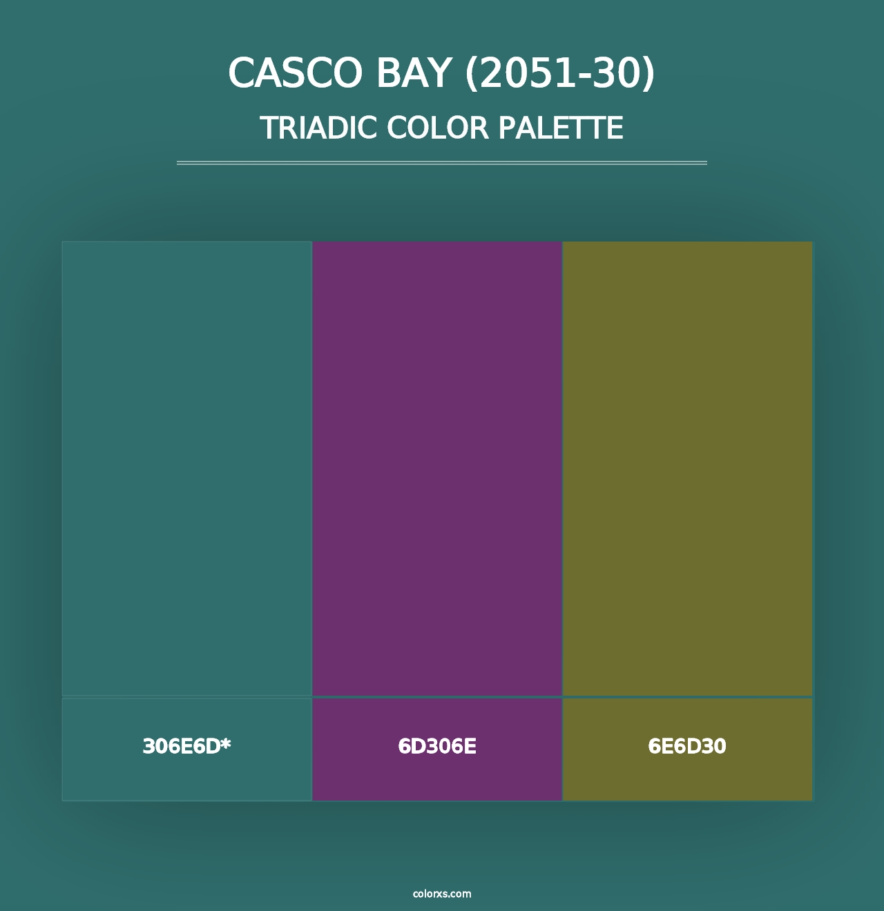 Casco Bay (2051-30) - Triadic Color Palette