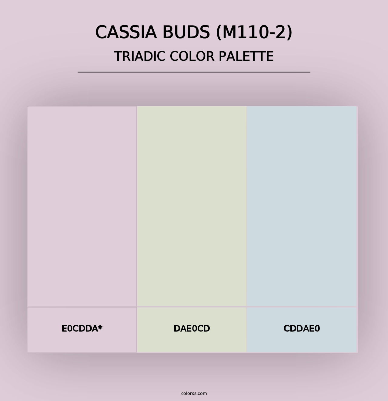 Cassia Buds (M110-2) - Triadic Color Palette