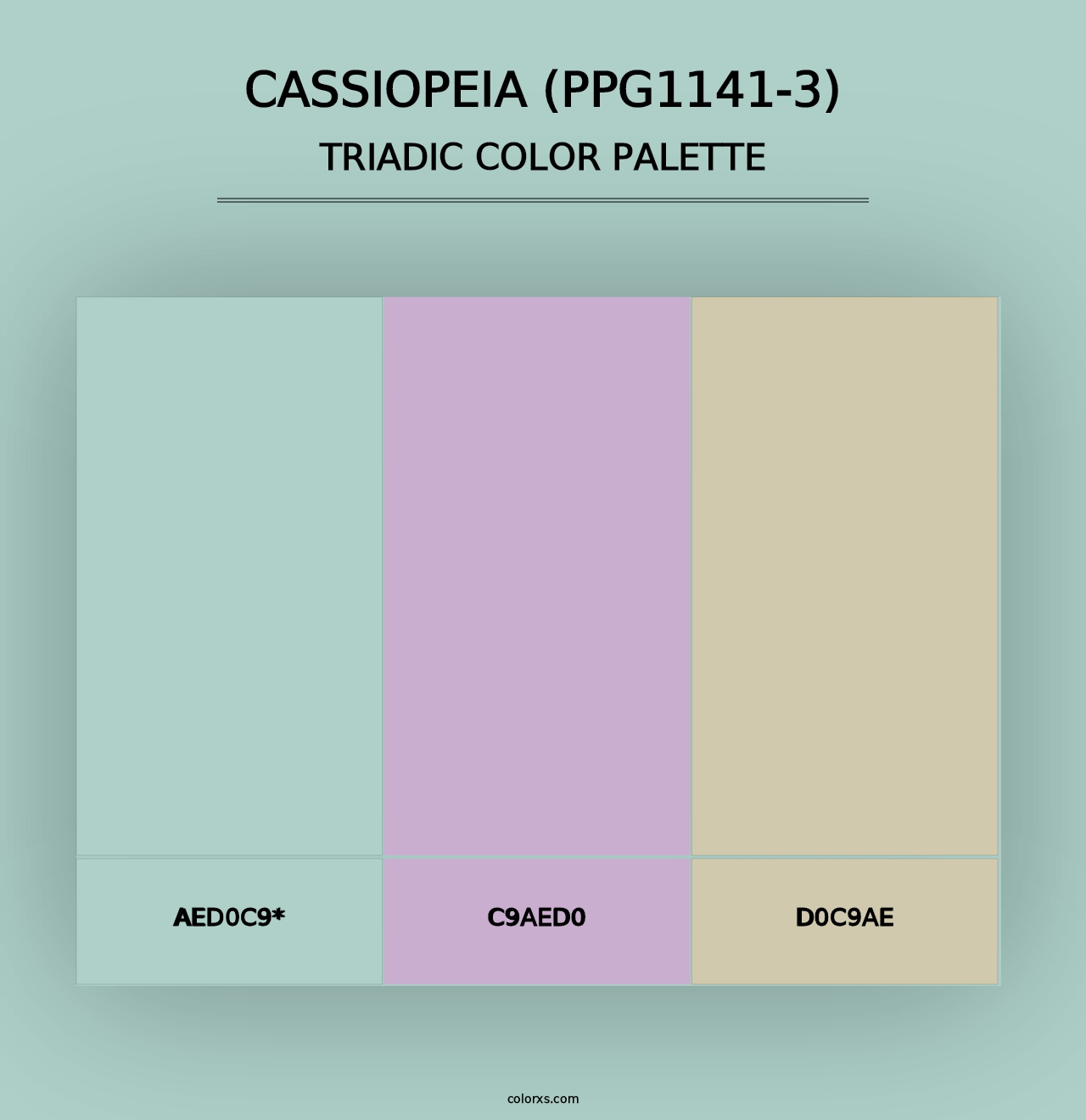 Cassiopeia (PPG1141-3) - Triadic Color Palette