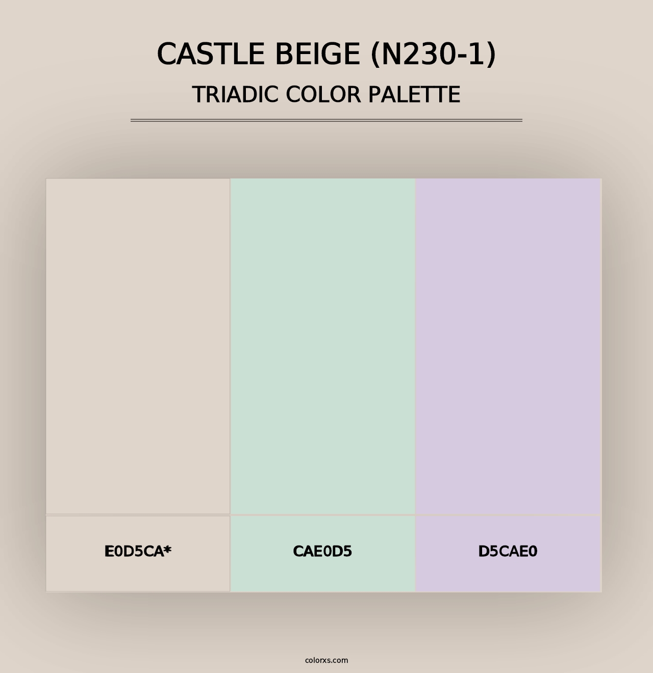 Castle Beige (N230-1) - Triadic Color Palette