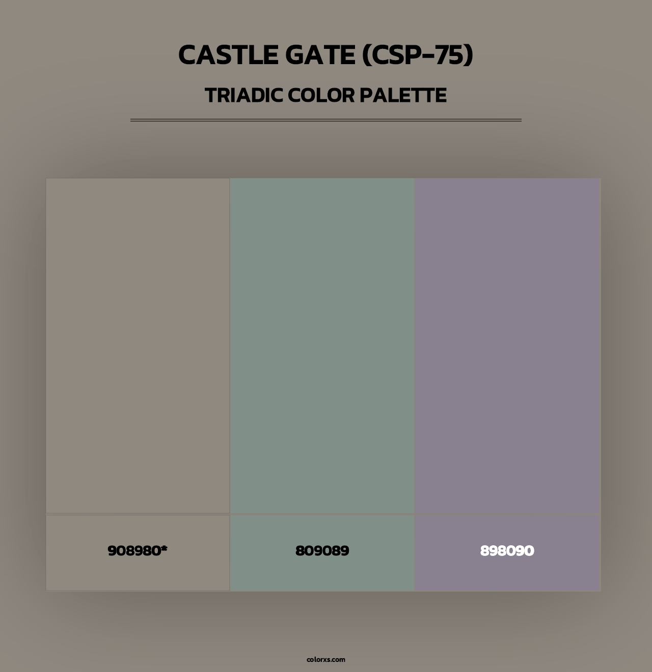 Castle Gate (CSP-75) - Triadic Color Palette