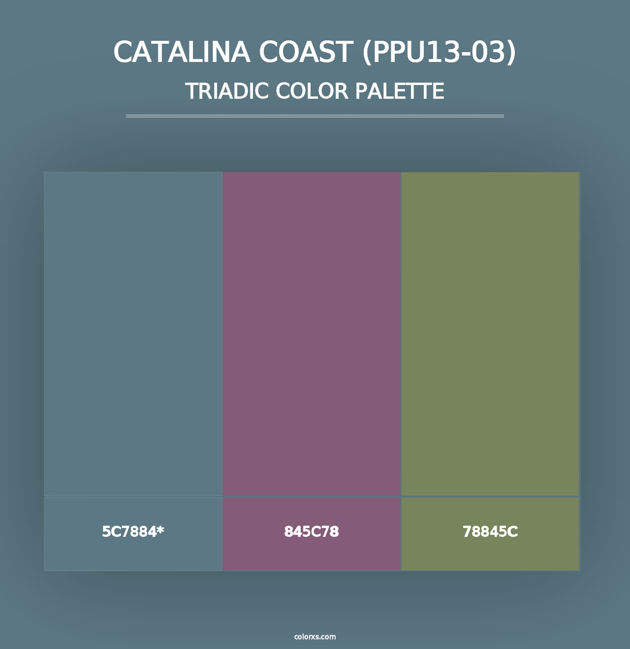 Catalina Coast (PPU13-03) - Triadic Color Palette