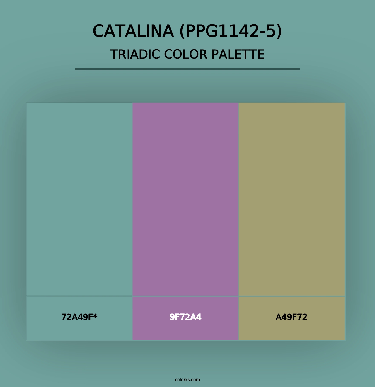 Catalina (PPG1142-5) - Triadic Color Palette