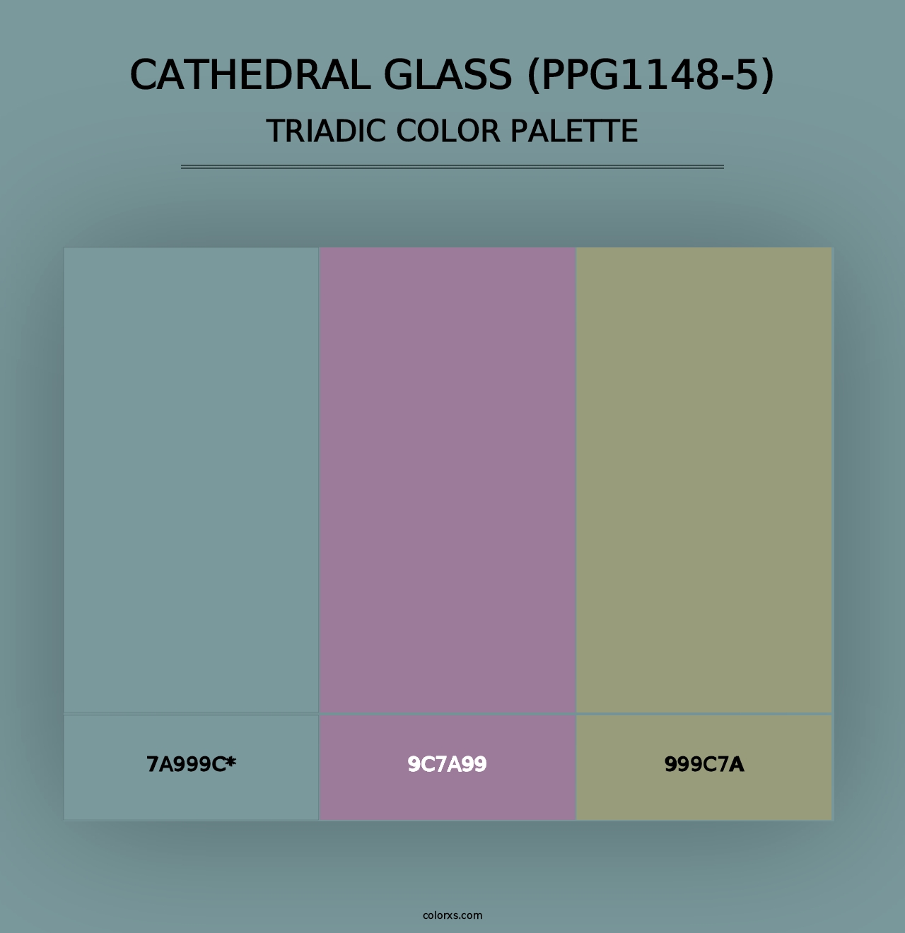 Cathedral Glass (PPG1148-5) - Triadic Color Palette