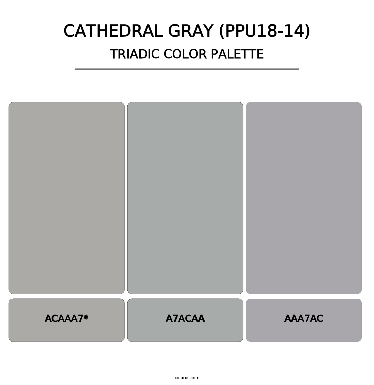 Cathedral Gray (PPU18-14) - Triadic Color Palette